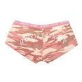 Women's Baby Pink Camo Booty Camp Booty Shorts